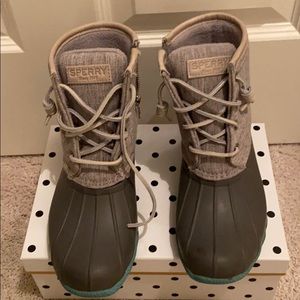 Sperry gray duck boots